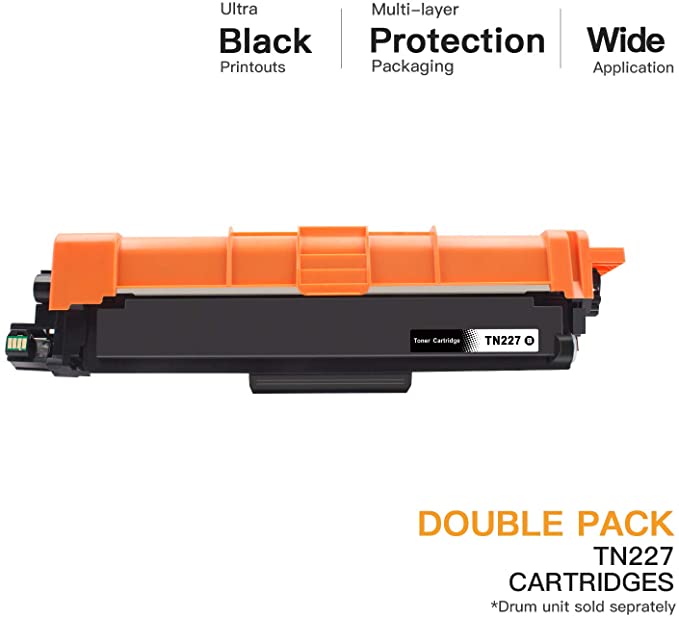 Compatible Toner Cartridge Brother TN227 TN-227 TN227bk TN223 TN-223 with Chip 2 Black E-Z Ink