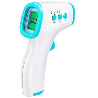 Non-Contact Infrared Forehead Thermometer IR Digital Medical Body Laser Gun to Measure Temperature Fever, FDA Cleared, Instant Accurate Reading with LCD Display, for Adults, Babies.