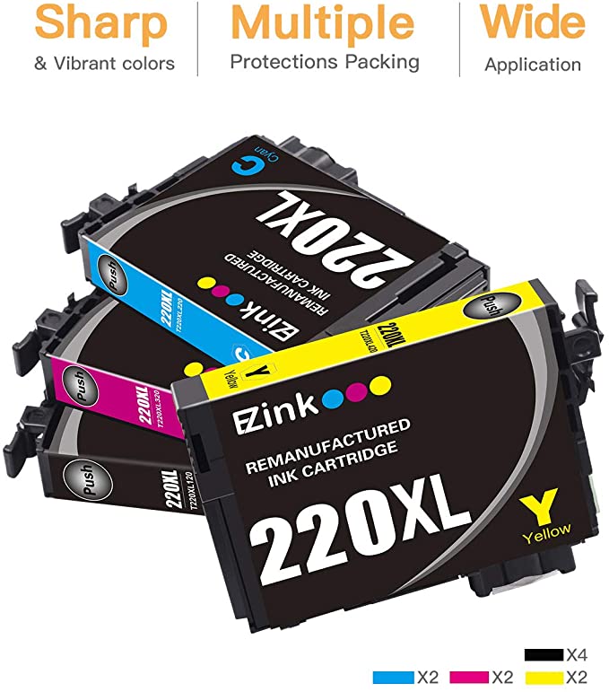Remanufactured Ink Cartridge Epson 220 XL 220XL T220XL 10Pack E-Z Ink