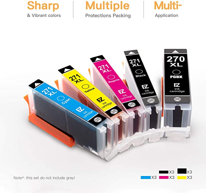 Compatible Ink Cartridge Epson PGI-270XL CLI-271XL 15 Pack E-Z Ink
