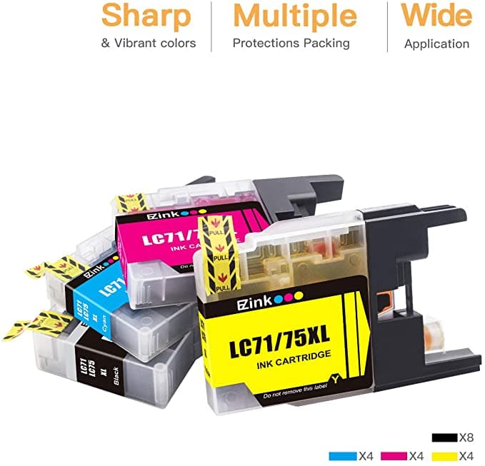 Compatible Ink Cartridge Brother LC-75 XL High Yield 20 Pack E-Z Ink