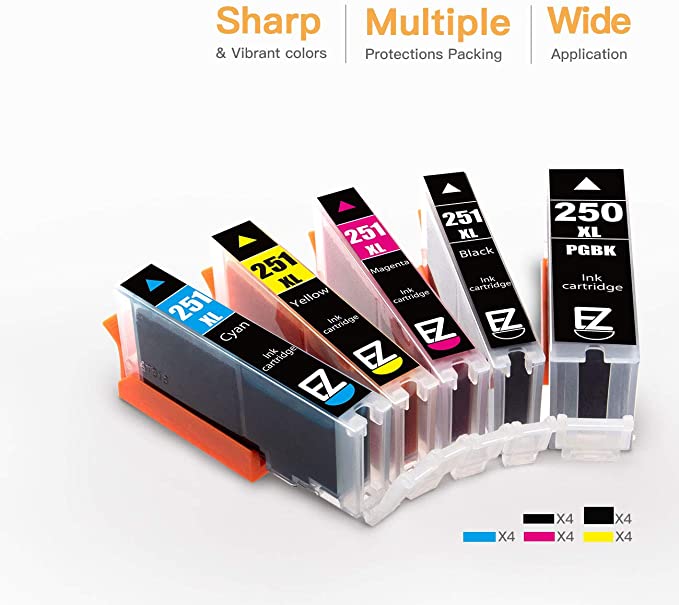Compatible Ink Cartridge Canon PGI-250XL CLI-251XL 20 pack E-Z Ink
