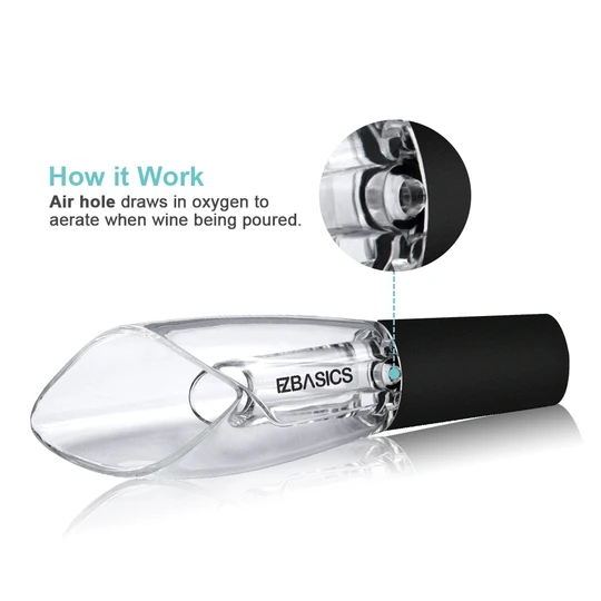 EZBASICS Wine Aerator Pourer, Tulip Design ezbasics