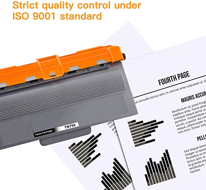 Compatible Toner Cartridge Brother TN750 TN-750 TN720 TN-720 High Yield 2 Pack E-Z Ink