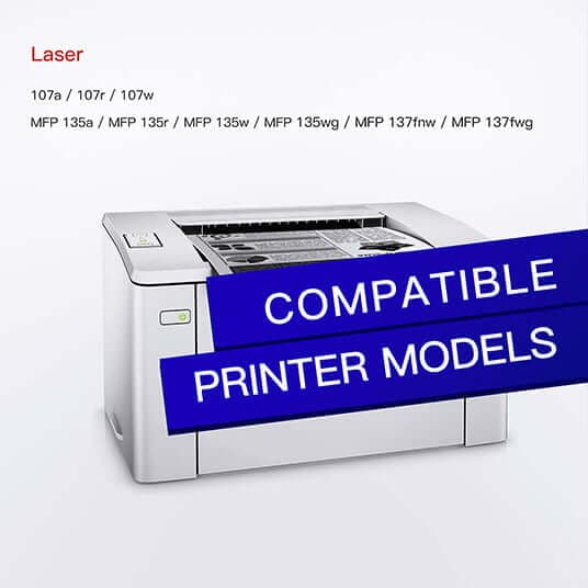 (Mit Chip) Kompatibel für HP 106A W1106A für HP Laser 107a 107r 107w MFP 135a 135r 135w 135wg MFP 137fnw 137fwg Druckerpatronen (1 Schwarz) DE