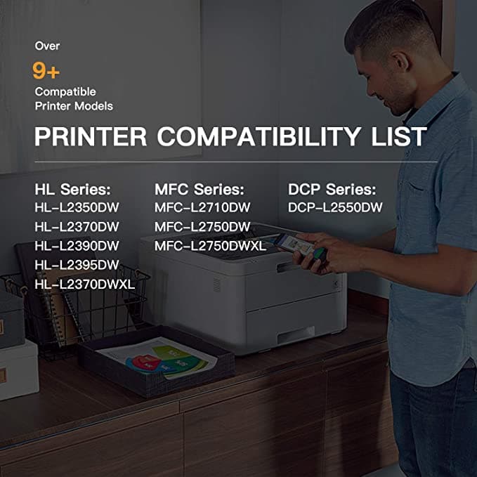 Compatible Toner Cartridge and Drum Unit Brother TN760 TN730 DR730 2 Toner Cartridge, 1 Drum Unit E-Z Ink