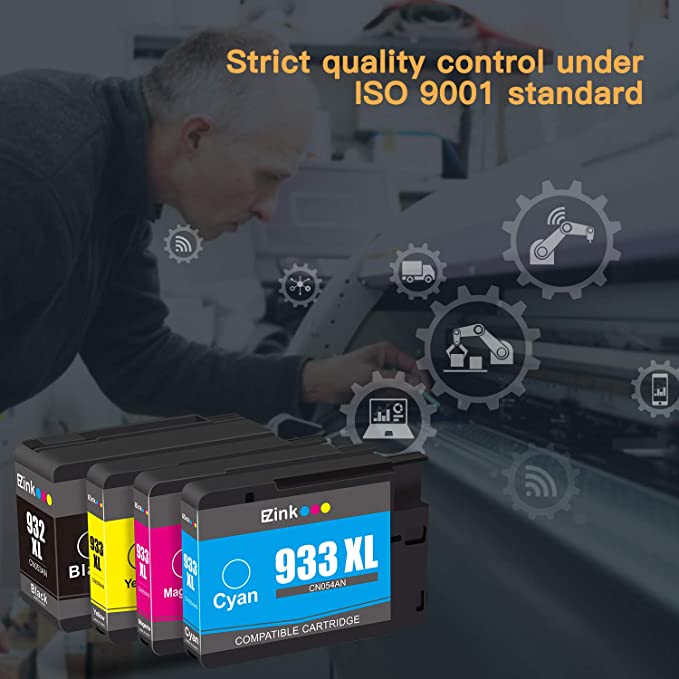 Compatible Ink Cartridge HP 932XL 933XL 932 XL 933 XL 8 Pack E-Z Ink