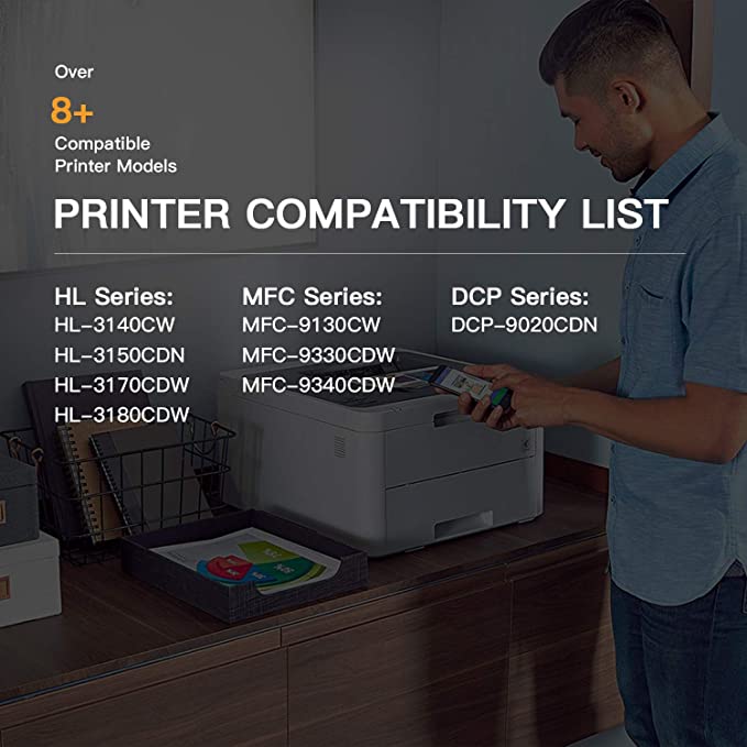 Compatible Toner Cartridge Brother TN221 TN225 4 Pack E-Z Ink
