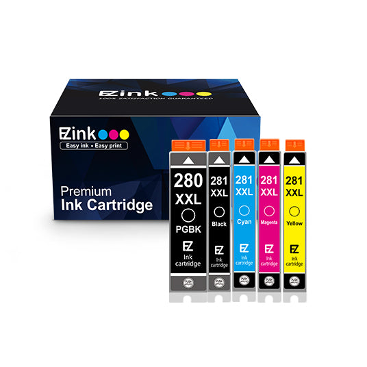 Compatible Ink Cartridge Canon PGI-280XXL CLI-281XXL PGI 280 XXL CLI 281 XXL 5 Pack E-Z Ink