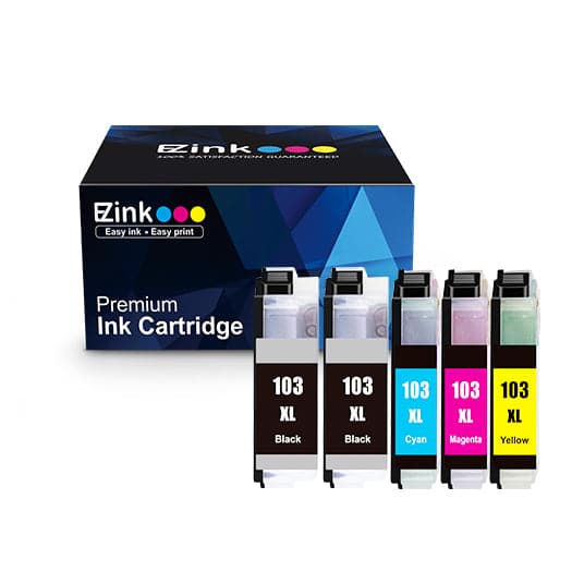 Compatible Ink Cartridge Brother LC103 High Yield  B-C-M-Y Combo Pack 5 Pack E-Z Ink