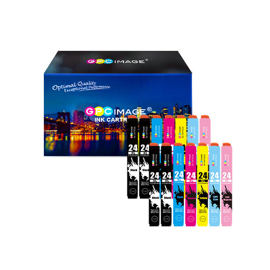 Kompatibel Druckerpatronen Ersatz für Epson 24 XL für Expression Photo XP-55 XP-750 XP-760 XP-850 XP-860 XP-950 XP-960 Drucker (4 Schwarz/2 Cyan/2 Magenta/2 Gelb/2 LC/2 LM, 14-Pack) DE