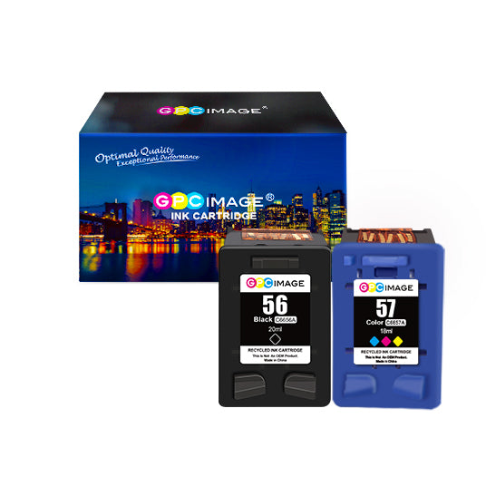 Remanufactured Druckerpatronen für HP 56XL 57XL für HP DeskJet 450ci 5150 5550 5652, Photosmart 7760 7960, PSC 1210 1215 1315 1350, OfficeJet 4212 4215 (1 Schwarz/1 Farbe,2er Pack) DE