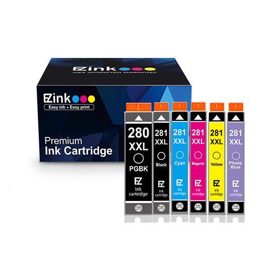 Compatible Ink Cartridge Canon PGI-280XXL CLI-281XXL PGI 280 XXL CLI 281 XXL 6 Pack E-Z Ink