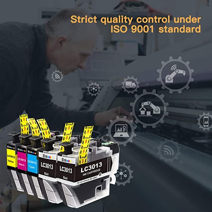 Compatible Ink Cartridge Brother LC3013 LC-3013 with The Latest Upgraded Chips 5 Pack E-Z Ink