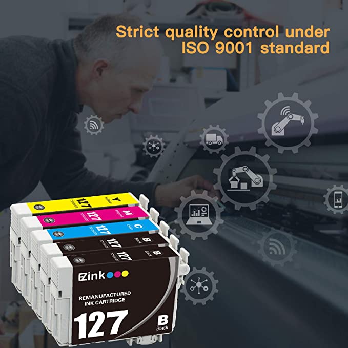 Remanufactured Ink Cartridge Epson 127 T127 12 Pack E-Z Ink