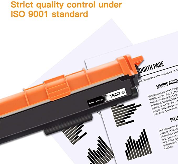 Compatible Toner Cartridge Brother TN227 TN-227 TN227bk TN223 TN-223 with Chip 2 Black E-Z Ink