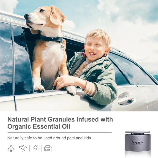 EZBASICS Prochain Car Air Freshener, Organic Neroli Plant Granules, with Vent Clip ezbasics
