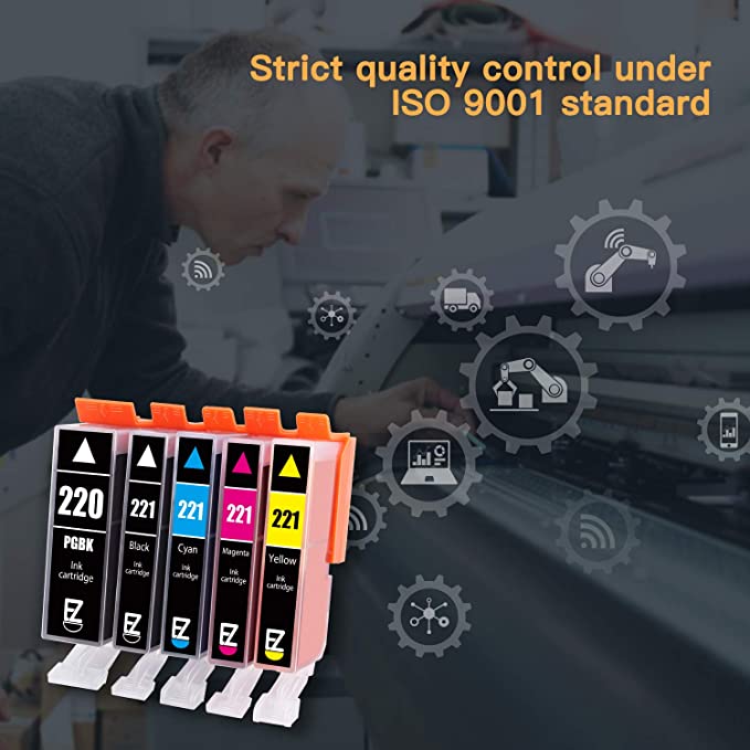 Compatible Ink Cartridge Canon PGI-220 PGI220 CLI-221 CLI221 20 Pack E-Z Ink