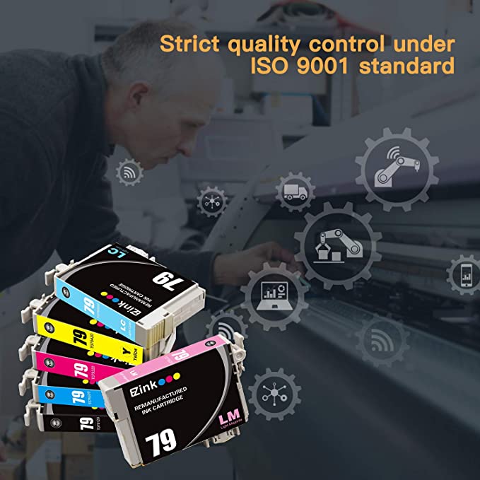 Remanufactured Ink Cartridge Epson 79 T079 7 Pack E-Z Ink