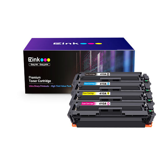Compatible Toner Cartridge HP 410A CF410A CF411A CF412A CF413A 4 Pack E-Z Ink