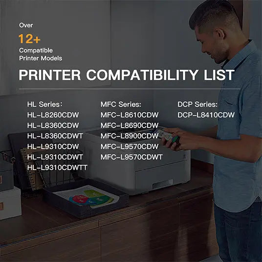 Compatible Toner Cartridge  Brother TN-433 TN433 TN431 High Yield 4 Pack E-Z Ink