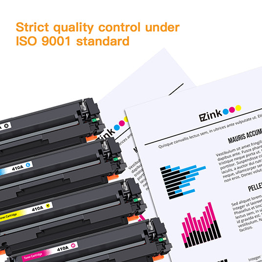 Compatible Toner Cartridge HP 410A CF410A CF411A CF412A CF413A 4 Pack E-Z Ink