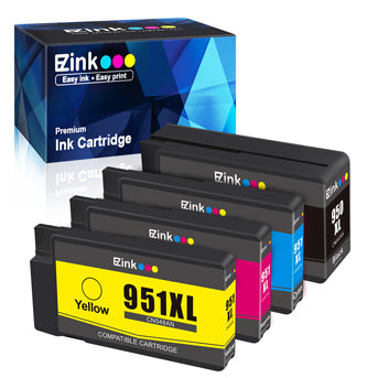 Remanufactured Ink Cartridge HP 950XL 950 XL 951XL 951 XL High Yield with NEW GENERATION CHIP 4 Pack E-Z Ink