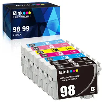 Remanufactured Ink Cartridge Epson 98 99 T098 T099 7 Pack E-Z Ink
