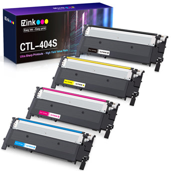 Compatible Toner Cartridge Samsung 404 404S CLT-K404S CLT-C404S CLT-M404S CLT-Y404S 4 Pack E-Z Ink
