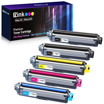 Compatible Toner Cartridge Brother TN221 TN225 5 Pack E-Z Ink