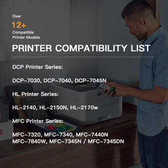 Compatible Toner Cartridge  Brother TN330 TN360 TN-330 TN-360 High Yield 4 Pack E-Z Ink