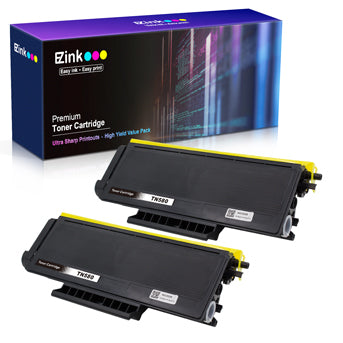 Compatible Toner Cartridge  Brother TN580 TN650 High Yield 2 Pack E-Z Ink