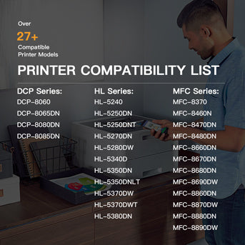 Compatible Toner Cartridge  Brother TN580 TN650 High Yield  1 Pack E-Z Ink