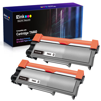 Compatible Toner Cartridge Brother TN630 TN660 High Yield 2 Pack E-Z Ink