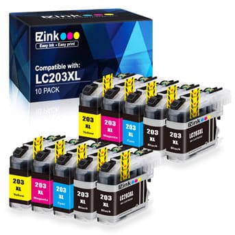 Compatible Ink Cartridge Brother LC203 High Yield  10 Pack E-Z Ink